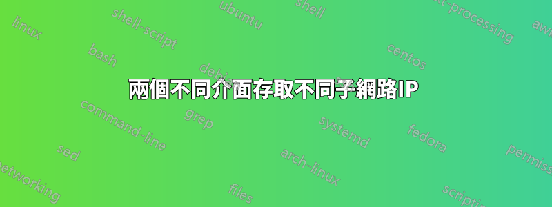 兩個不同介面存取不同子網路IP