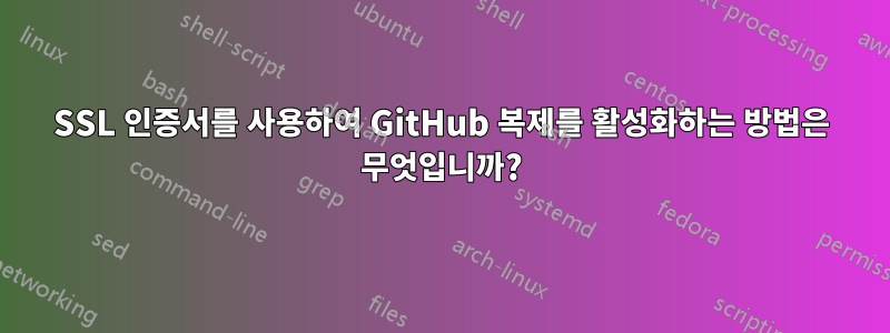 SSL 인증서를 사용하여 GitHub 복제를 활성화하는 방법은 무엇입니까?