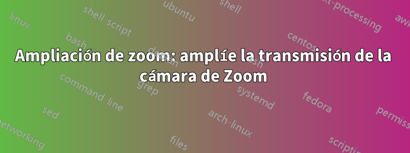 Ampliación de zoom: amplíe la transmisión de la cámara de Zoom