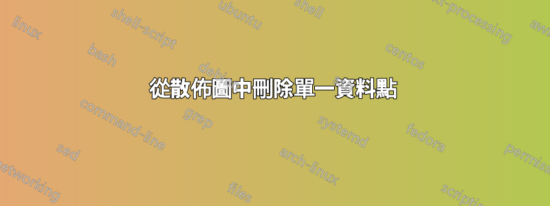 從散佈圖中刪除單一資料點