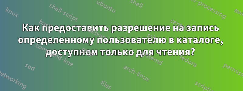 Как предоставить разрешение на запись определенному пользователю в каталоге, доступном только для чтения?