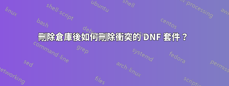 刪除倉庫後如何刪除衝突的 DNF 套件？