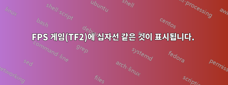 FPS 게임(TF2)에 십자선 같은 것이 표시됩니다.