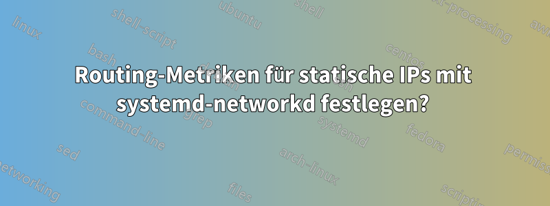 Routing-Metriken für statische IPs mit systemd-networkd festlegen?