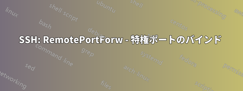 SSH: RemotePortForw - 特権ポートのバインド