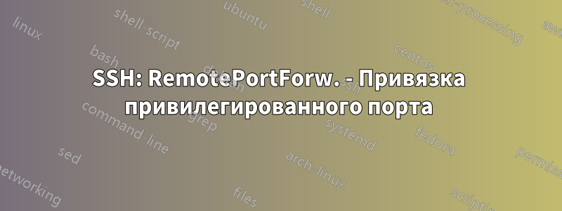 SSH: RemotePortForw. - Привязка привилегированного порта
