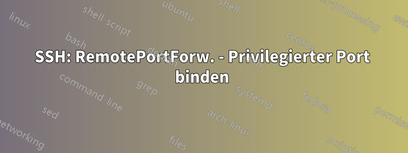 SSH: RemotePortForw. - Privilegierter Port binden