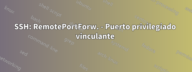 SSH: RemotePortForw. - Puerto privilegiado vinculante