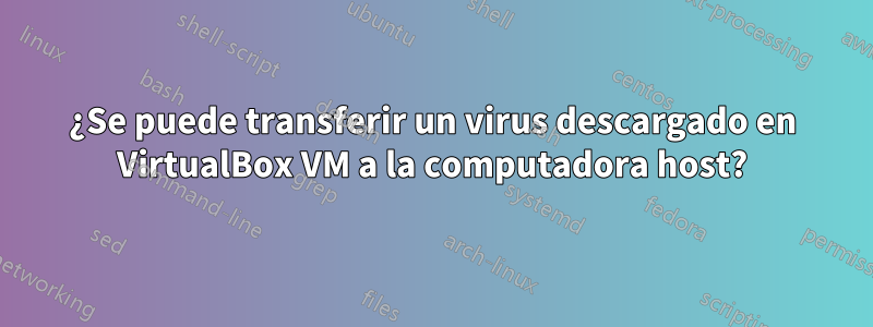 ¿Se puede transferir un virus descargado en VirtualBox VM a la computadora host?