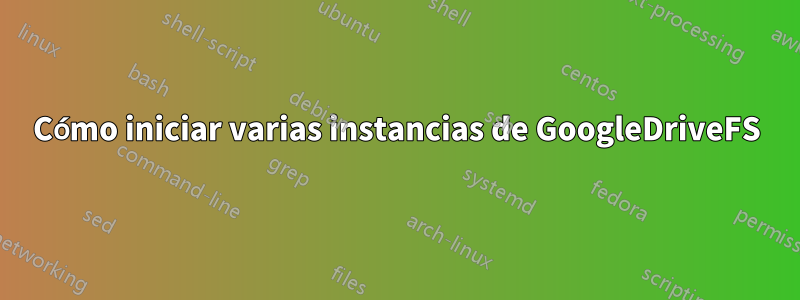 Cómo iniciar varias instancias de GoogleDriveFS