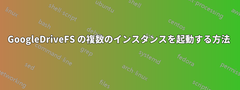GoogleDriveFS の複数のインスタンスを起動する方法