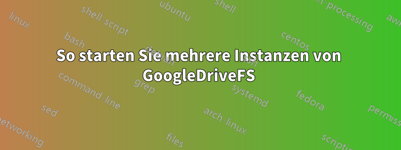 So starten Sie mehrere Instanzen von GoogleDriveFS