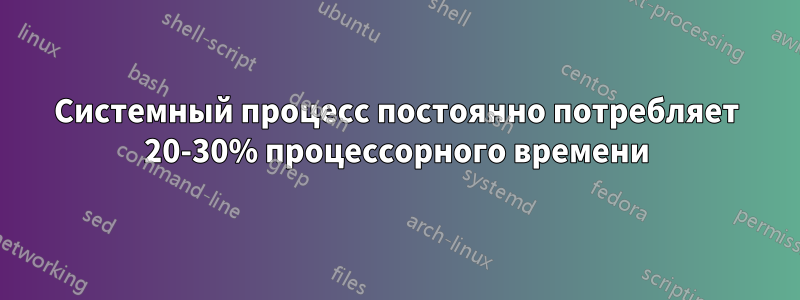 Системный процесс постоянно потребляет 20-30% процессорного времени