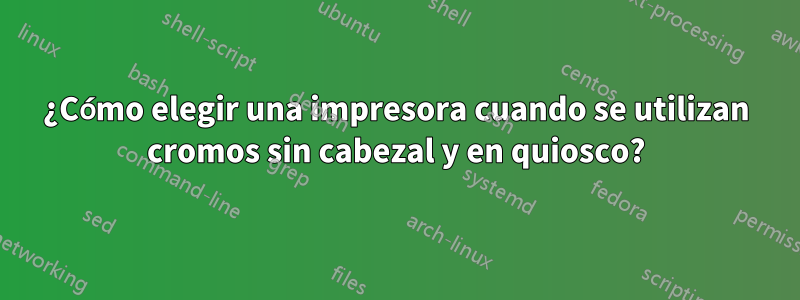 ¿Cómo elegir una impresora cuando se utilizan cromos sin cabezal y en quiosco?