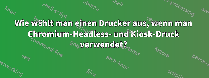 Wie wählt man einen Drucker aus, wenn man Chromium-Headless- und Kiosk-Druck verwendet?