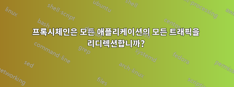 프록시체인은 모든 애플리케이션의 모든 트래픽을 리디렉션합니까?