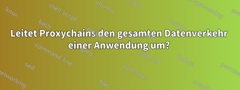 Leitet Proxychains den gesamten Datenverkehr einer Anwendung um?