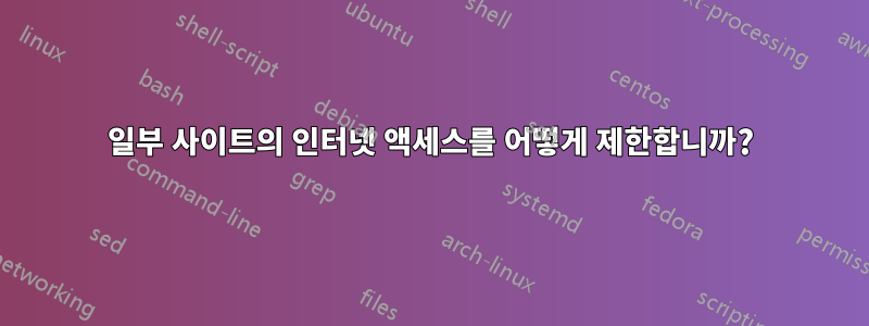 일부 사이트의 인터넷 액세스를 어떻게 제한합니까?