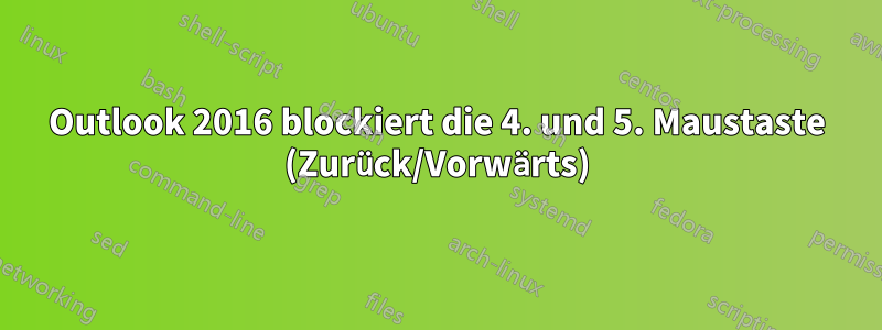 Outlook 2016 blockiert die 4. und 5. Maustaste (Zurück/Vorwärts)