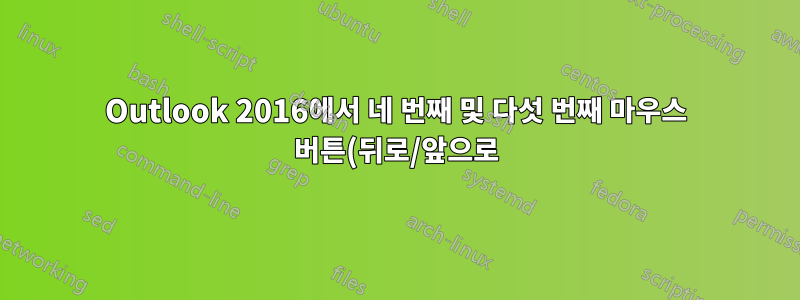 Outlook 2016에서 네 번째 및 다섯 번째 마우스 버튼(뒤로/앞으로)을 차단함