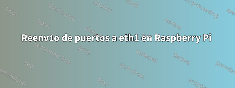 Reenvío de puertos a eth1 en Raspberry Pi