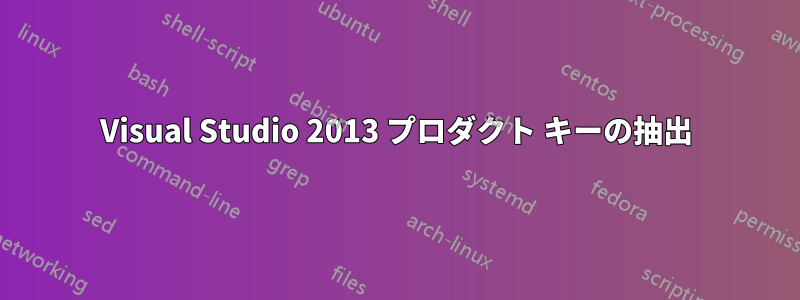 Visual Studio 2013 プロダクト キーの抽出