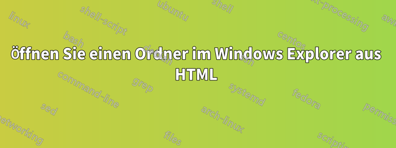 Öffnen Sie einen Ordner im Windows Explorer aus HTML