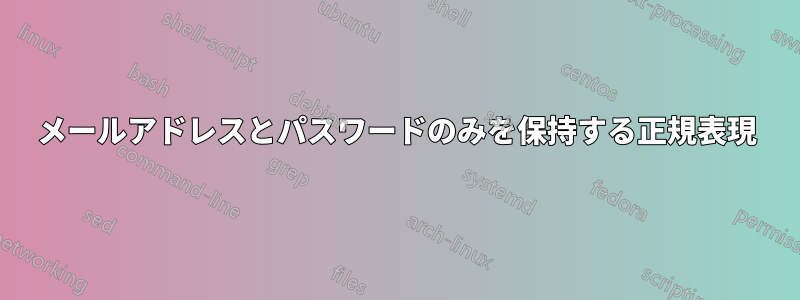 メールアドレスとパスワードのみを保持する正規表現