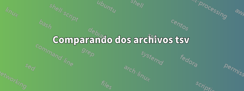 Comparando dos archivos tsv