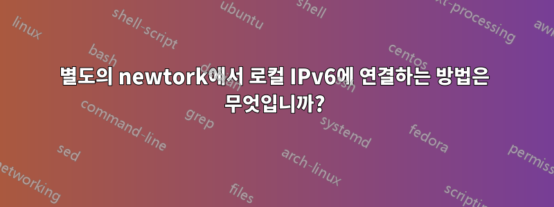 별도의 newtork에서 로컬 IPv6에 연결하는 방법은 무엇입니까?