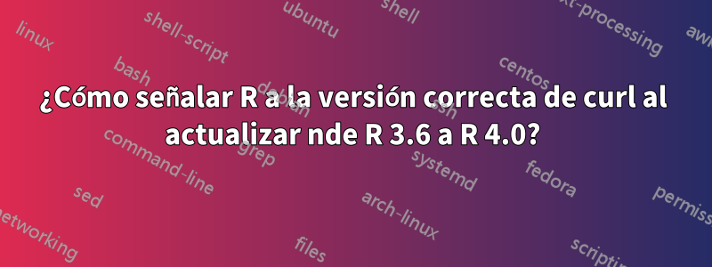 ¿Cómo señalar R a la versión correcta de curl al actualizar nde R 3.6 a R 4.0?
