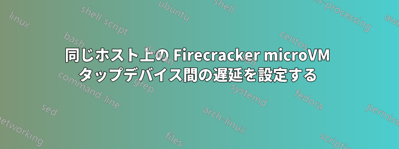 同じホスト上の Firecracker microVM タップデバイス間の遅延を設定する