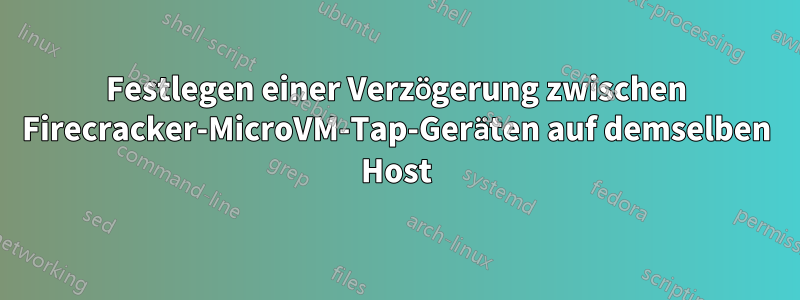 Festlegen einer Verzögerung zwischen Firecracker-MicroVM-Tap-Geräten auf demselben Host