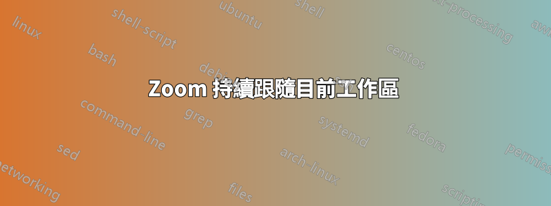 Zoom 持續跟隨目前工作區