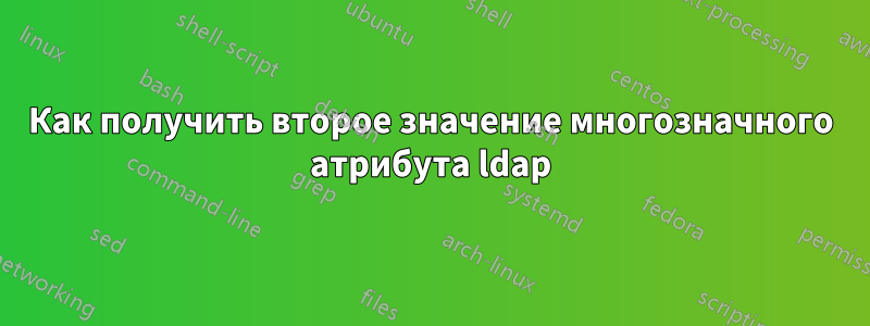 Как получить второе значение многозначного атрибута ldap