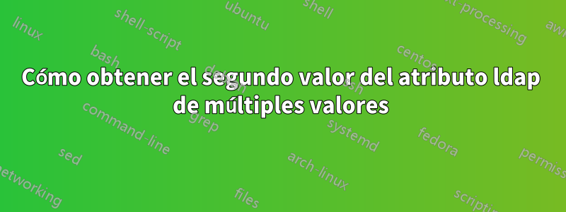 Cómo obtener el segundo valor del atributo ldap de múltiples valores