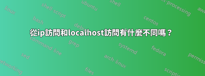 從ip訪問和localhost訪問有什麼不同嗎？