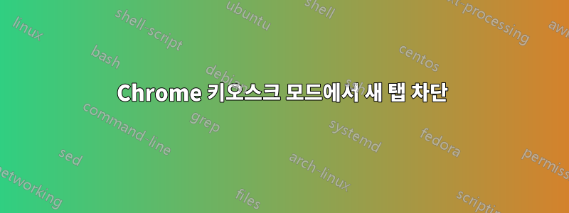 Chrome 키오스크 모드에서 새 탭 차단