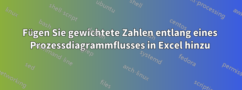 Fügen Sie gewichtete Zahlen entlang eines Prozessdiagrammflusses in Excel hinzu