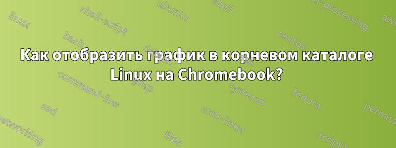 Как отобразить график в корневом каталоге Linux на Chromebook?