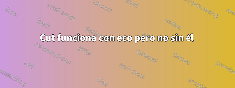 Cut funciona con eco pero no sin él