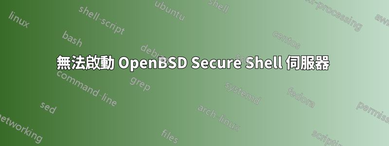 無法啟動 OpenBSD Secure Shell 伺服器