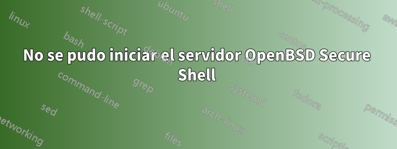 No se pudo iniciar el servidor OpenBSD Secure Shell