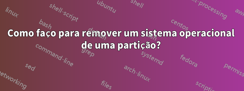 Como faço para remover um sistema operacional de uma partição?