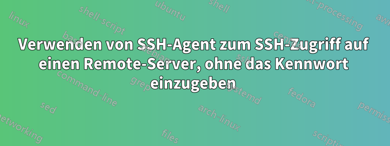 Verwenden von SSH-Agent zum SSH-Zugriff auf einen Remote-Server, ohne das Kennwort einzugeben