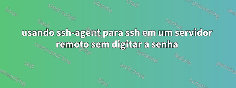 usando ssh-agent para ssh em um servidor remoto sem digitar a senha