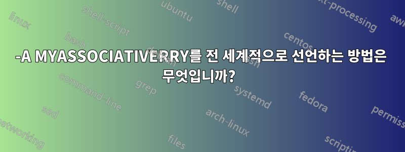 -A MYASSOCIATIVERRY를 전 세계적으로 선언하는 방법은 무엇입니까? 