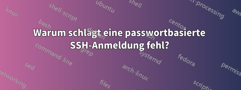 Warum schlägt eine passwortbasierte SSH-Anmeldung fehl?