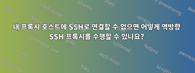 내 프록시 호스트에 SSH로 연결할 수 없으면 어떻게 역방향 SSH 프록시를 수행할 수 있나요?