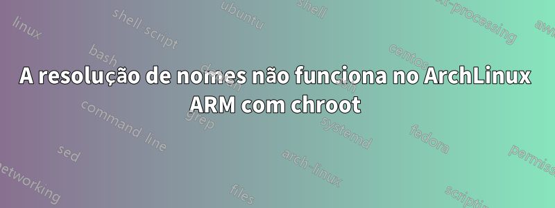 A resolução de nomes não funciona no ArchLinux ARM com chroot